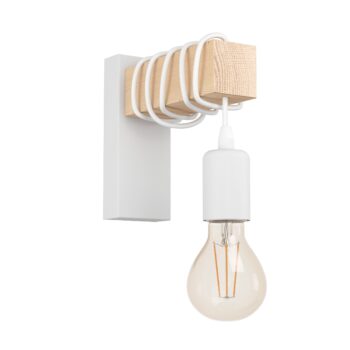 EGLO TOWNSHEND 43706 – zidna lampa, belo E27 grlo i drveni nosač