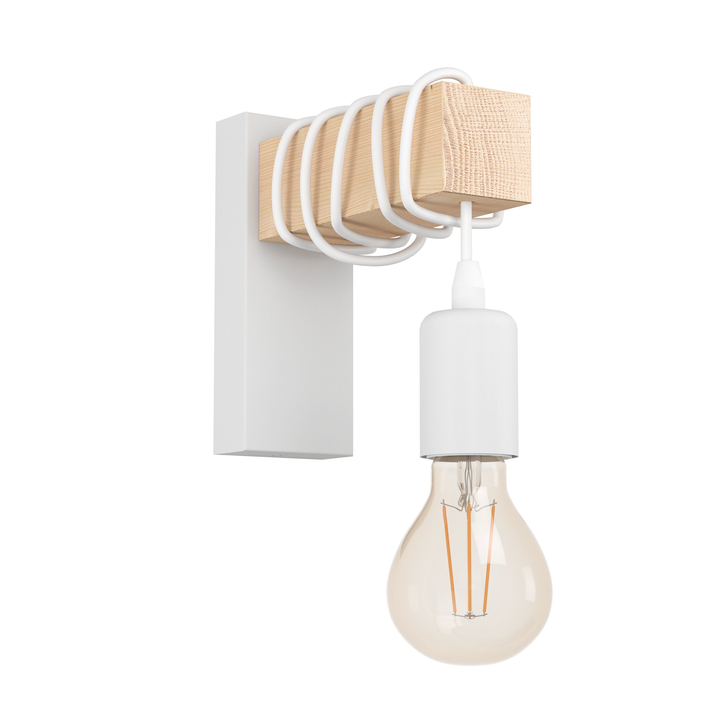 EGLO TOWNSHEND 43706 – zidna lampa, belo E27 grlo i drveni nosač EGLO TOWNSHEND 43706 – zidna lampa, belo E27 grlo i drveni nosač