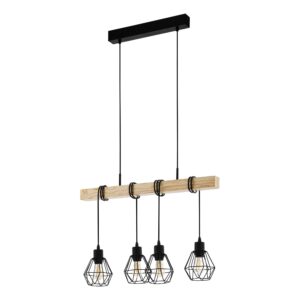 EGLO TOWNSHEND 5 44075 – visilica, crna, braon, glavna fotografija