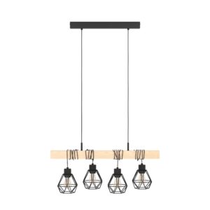 EGLO TOWNSHEND 5 44075 – visilica, crna, braon, prikaz 4