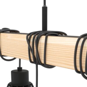 EGLO TOWNSHEND 5 44077 – visilica, crna, braon, prikaz 3