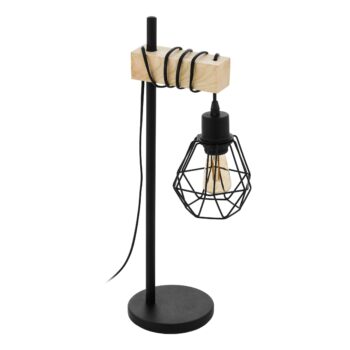 EGLO TOWNSHEND 5 44079 – stona lampa, crna, braon, glavna fotografija