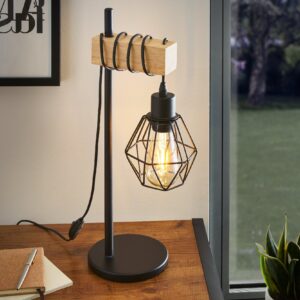EGLO TOWNSHEND 5 44079 – stona lampa, crna, braon, prikaz 2