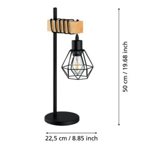 EGLO TOWNSHEND 5 44079 – stona lampa, crna, braon, prikaz 5
