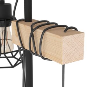 EGLO TOWNSHEND 5 44081 – podna lampa, crna, braon, prikaz 3