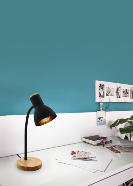EGLO VERADAL 98831 – stona lampa, crna, braon, u enterijeru
