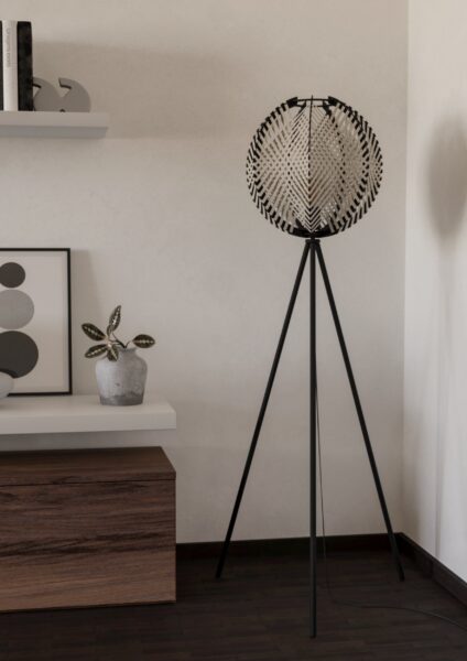 EGLO WAVERTON 44009 – podna lampa, crna, u enterijeru