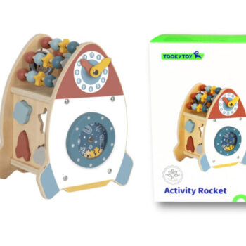 Tooky Toy drvena raketa sa aktivnostima TJ755 – fotografija 1