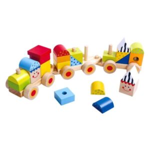 Tooky Toy drveni voz sa kockama za slaganje – fotografija 1