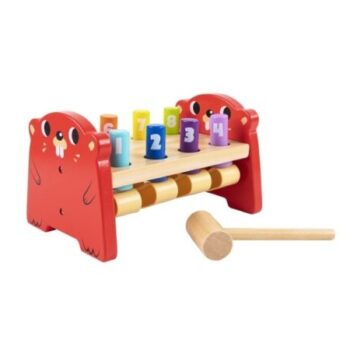 Tooky Toy drvena igra Udari čekićem sa brojevima – fotografija 1