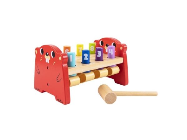 Tooky Toy drvena igra Udari čekićem sa brojevima – fotografija 1 Tooky Toy drvena igra Udari čekićem sa brojevima – fotografija 1