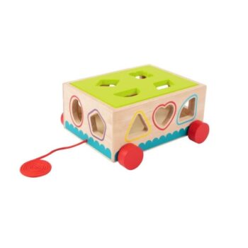 Tooky Toy drvena kolica sa umetaljkom – fotografija 1