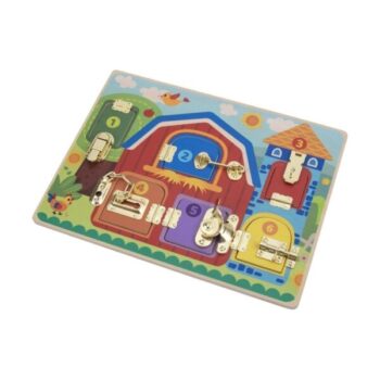 Tooky Toy drvena tabla Farma sa bravicama – fotografija 1