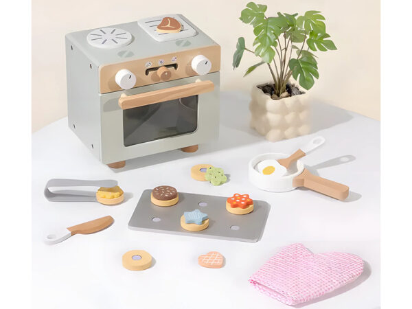 Tooky Toy drvena mini rerna sa kolačićima – fotografija 1 Tooky Toy drvena mini rerna sa kolačićima – fotografija 1