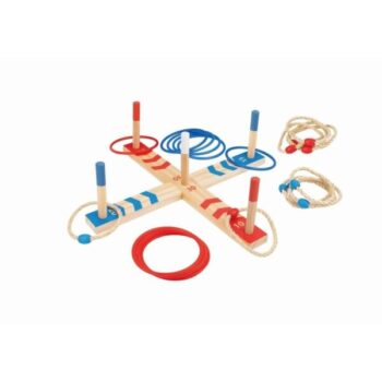 Tooky Toy igra Nabaci obruč sa drvenim postoljem – fotografija 1