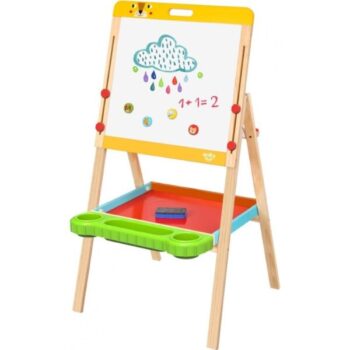 Tooky Toy dvostrana drvena tabla za crtanje – fotografija 1