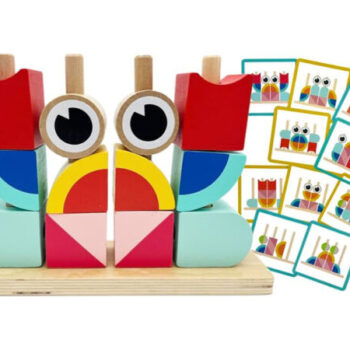 Tooky Toy drveni blokovi za slaganje likova – fotografija 1