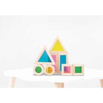 Tooky Toy drvene kocke sa prozorčićima u boji – fotografija 1