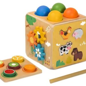 Tooky Toy drvena kocka sa aktivnostima Farma – fotografija 1