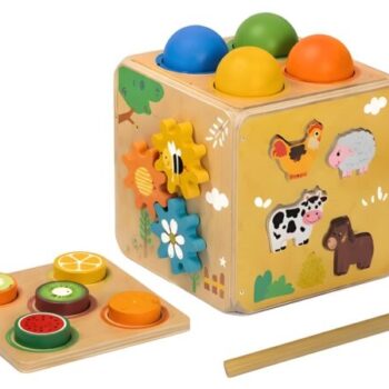 Tooky Toy drvena kocka sa aktivnostima Farma – fotografija 1