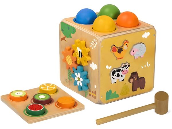 Tooky Toy drvena kocka sa aktivnostima Farma – fotografija 1 Tooky Toy drvena kocka sa aktivnostima Farma – fotografija 1