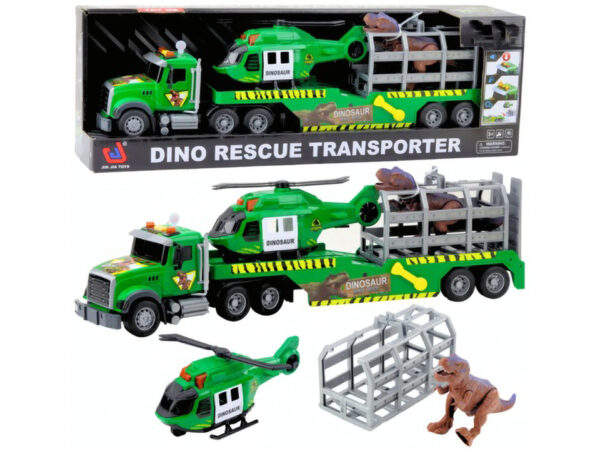 Transportni kamion sa helikopterom i dinosaurusom – fotografija 1 Transportni kamion sa helikopterom i dinosaurusom – fotografija 1